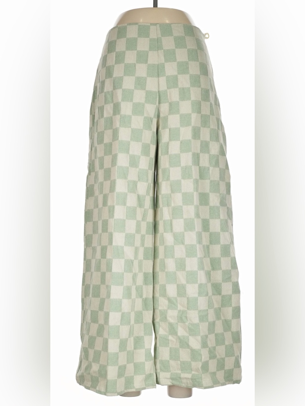 PROCHE Sage Green and Cream Checkered Pants Size 6 VGUC